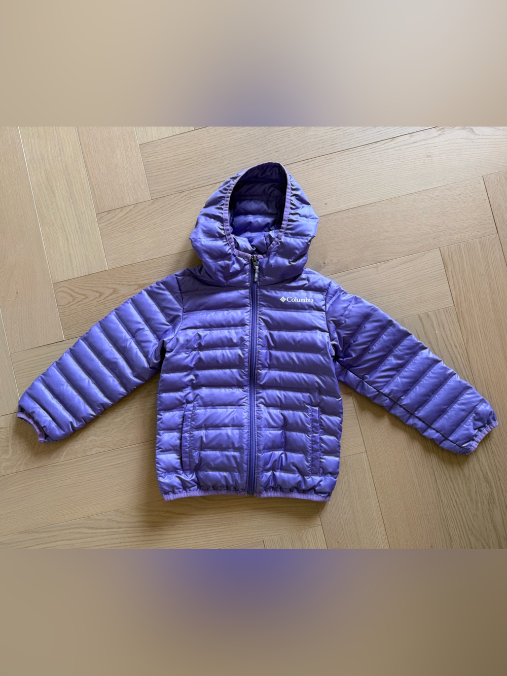 Columbia Kids Purple Puffer Jacket with Hood
